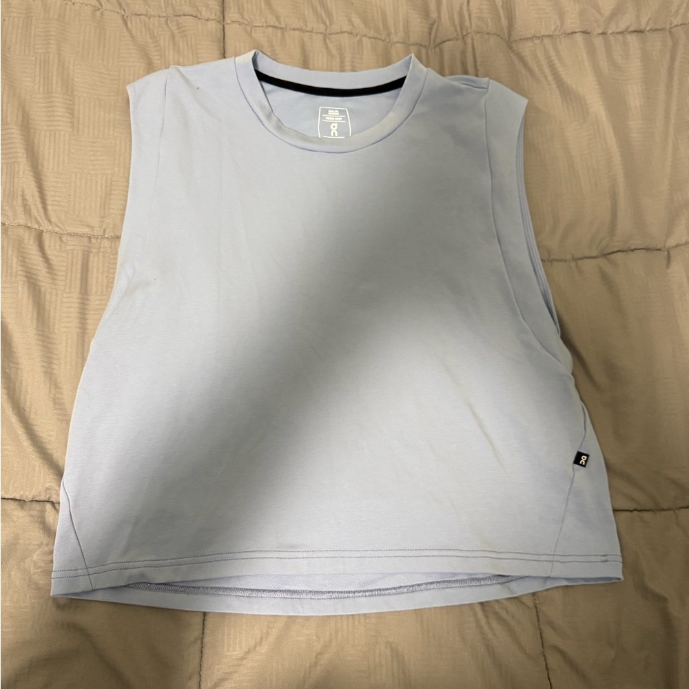 Casual Light Blue Sleeveless Women's Tank Top